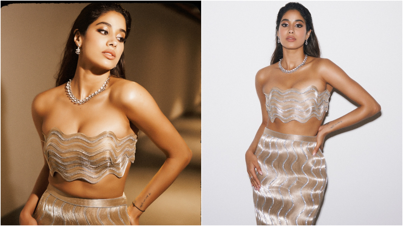Janhvi Kapoor | జాన్వీ కపూర్ IIFA లుక్స్ చూశారా..? గోల్డెన్ బాడీ కాన్ డ్రెస్​లో మెరిసిపోతున్న జాన్వీ