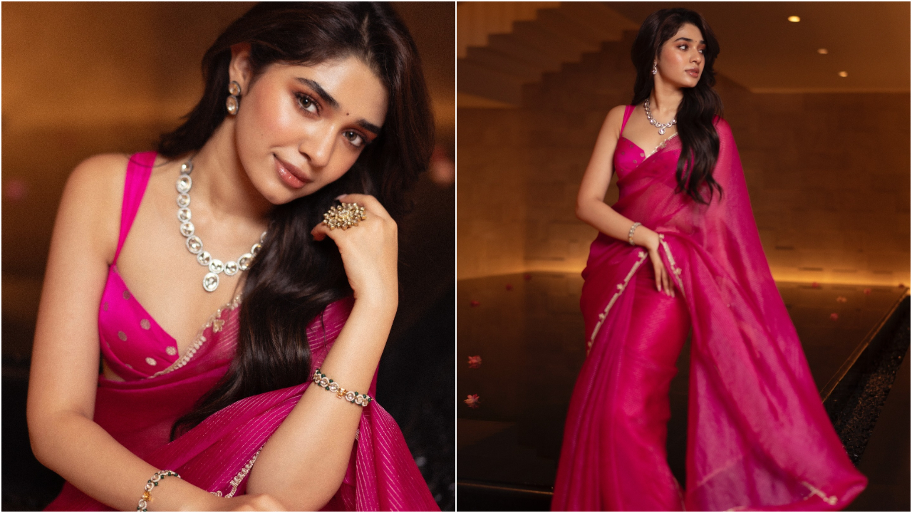 Krithi Shetty | కృతి శెట్టి స్టన్నింగ్‌ లుక్‌.. పింక్‌ చీరలో మతిపోగోడుతున్న బ్యూటీ