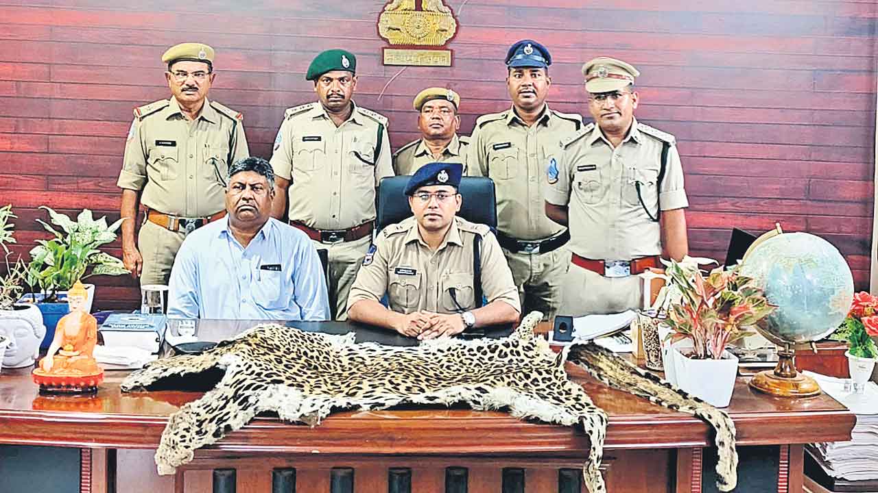 చిరుతపులి చర్మం స్వాధీనం