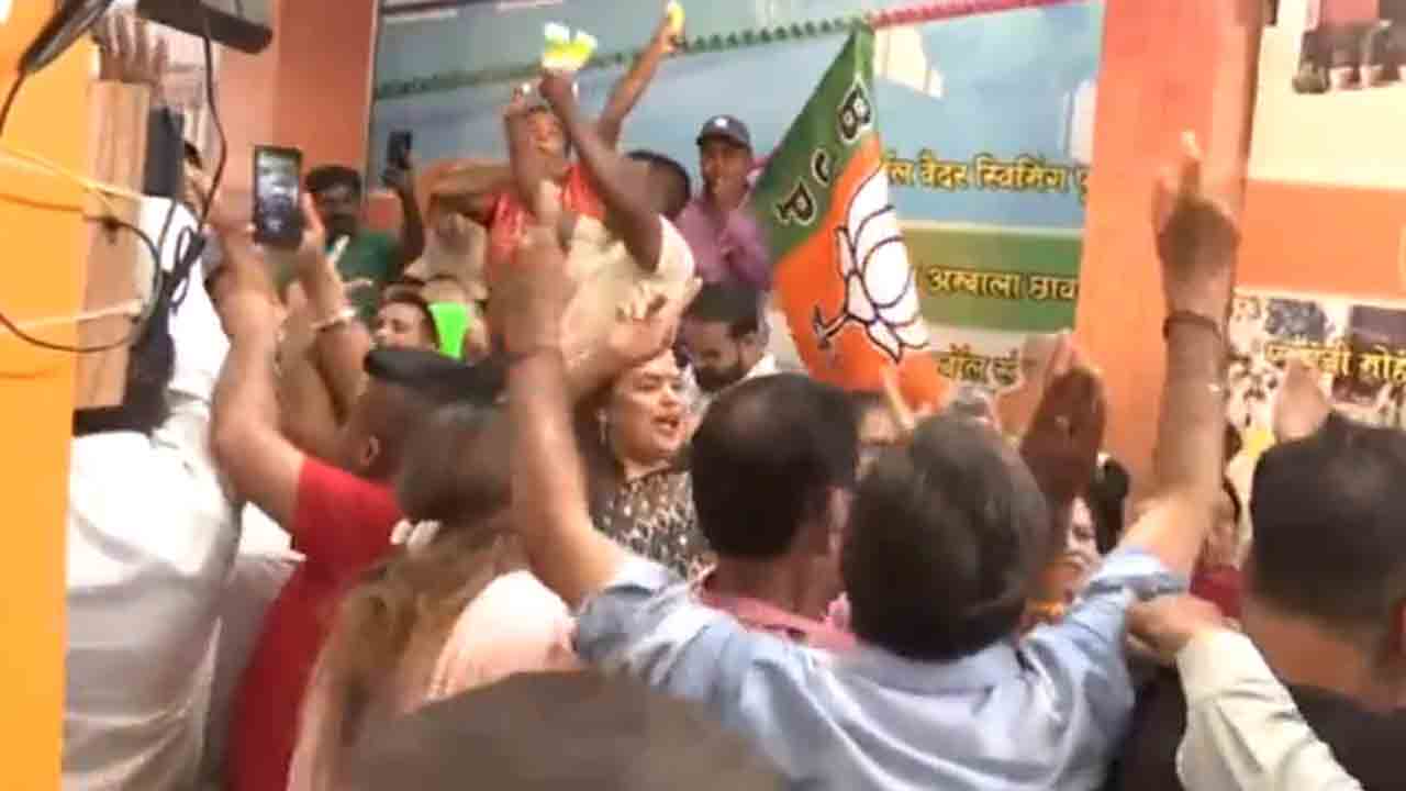 BJP workers | హర్యానాలో బీజేపీ హవా‌.. అంబాలాలో పార్టీ శ్రేణుల సంబరాలు.. వీడియో