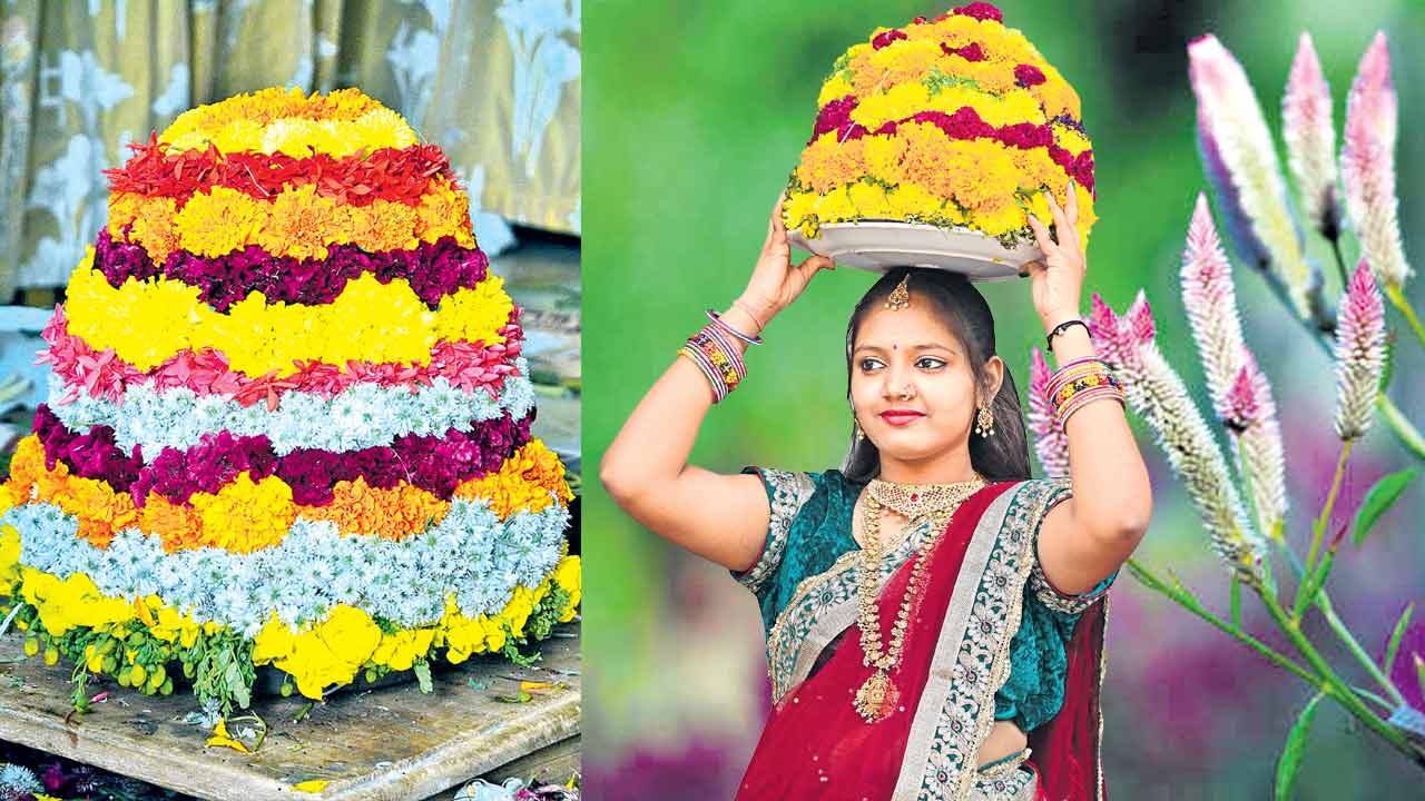 Bathukamma | తంగేడు పూలతో రంగులద్దుకొని ముచ్చటగొలిపే బతుకమ్మ వైభవం
