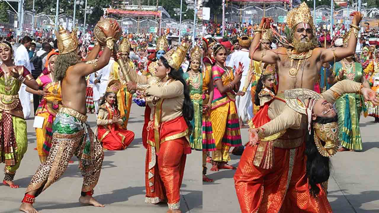 Brahmotsavam | శ్రీ‌వారి సింహవాహ‌న సేవ‌లో ఆకట్టుకున్న కళా ప్రదర్శనలు