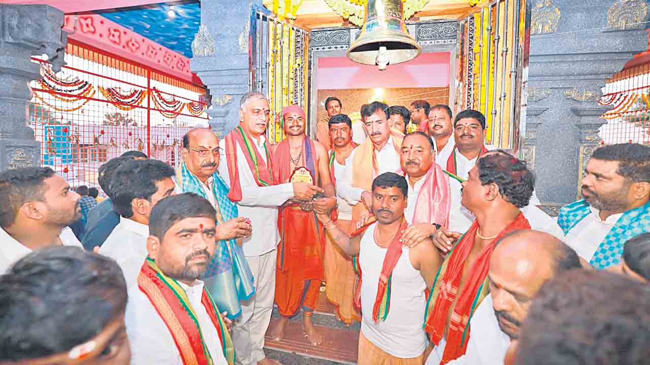 పెద్దమ్మను దర్శించుకున్న హరీశ్‌రావు