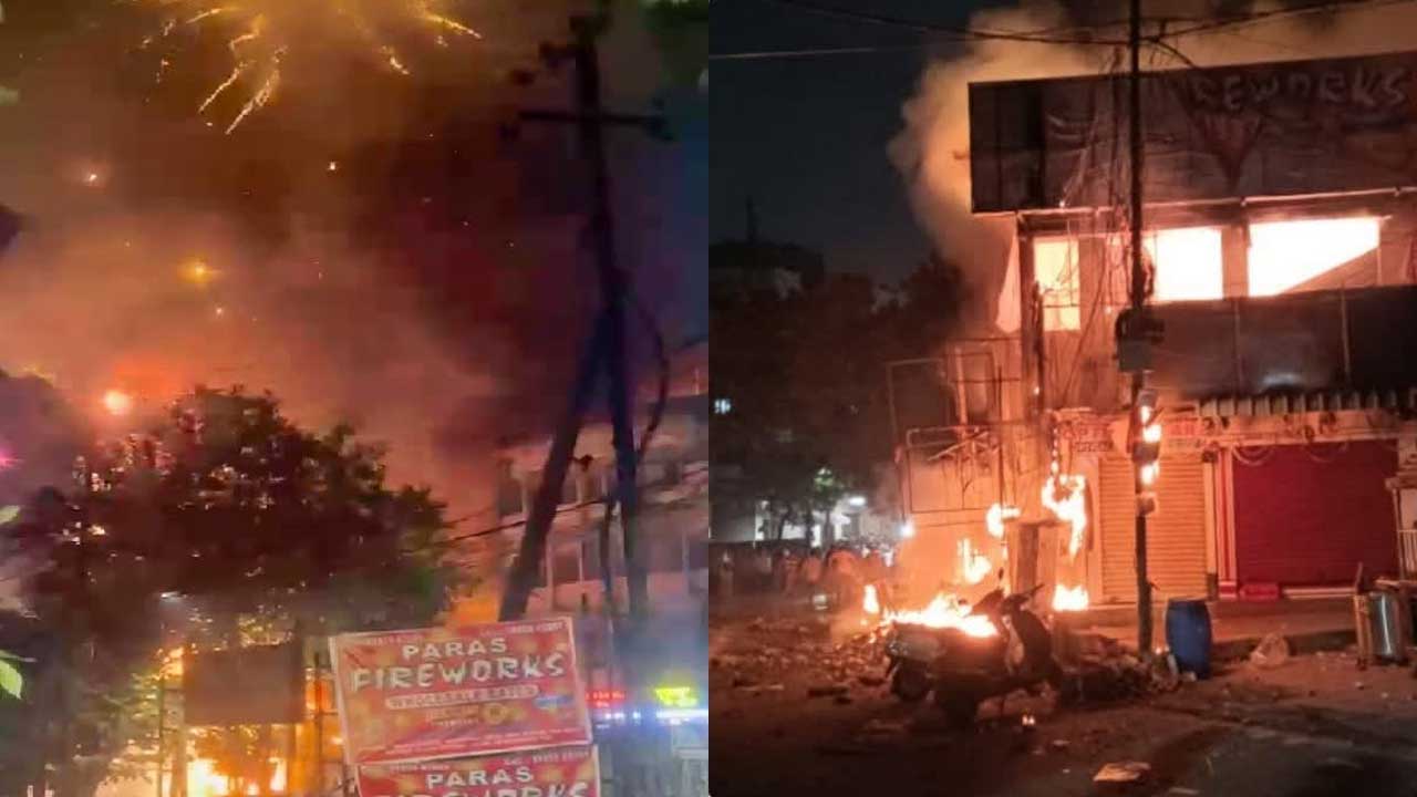 Fire Crackers | పటాకుల దుకాణంలో భారీ అగ్ని ప్రమాదం.. ఇద్దరి పరిస్థితి విషమం.. వీడియో