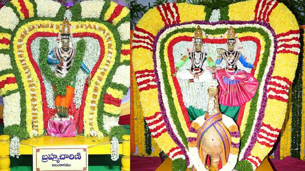 Srisailam | శ్రీశైలంలో దసరా సంబరాలు.. బ్రహ్మచారిణిగా భ్రామరి దర్శనం.. మయూర వాహనంపై ముక్కంటిశుడు..!