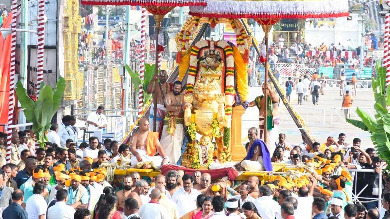Tirumala | సింహ వాహనంపై.. యోగ నరసింహుని అలంకారంలో శ్రీ మలయప్పస్వామి