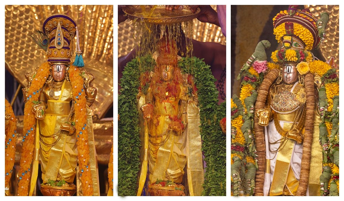 Tirumala | తిరుమలలో నేత్రపర్వంగా స్నపన తిరుమంజనం.. ప్రత్యేక ఆకర్షణగా చిలకల మాలలు, కిరీటాలు..!