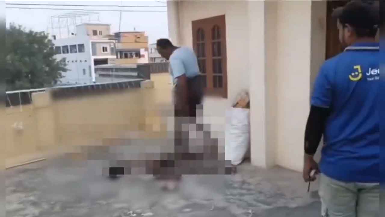 Hyderabad | పండుగపూట విషాదం.. హై టెన్షన్ వైర్ తగిలి బాలుడికి తీవ్ర గాయాలు : వీడియో