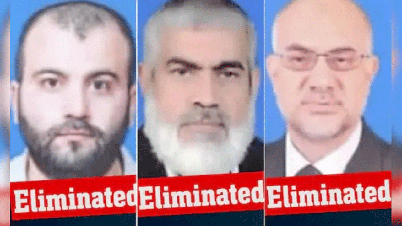 Israeli military: గాజా అటాక్‌లో ముగ్గురు హ‌మాస్ టాప్ లీడ‌ర్లు హ‌తం