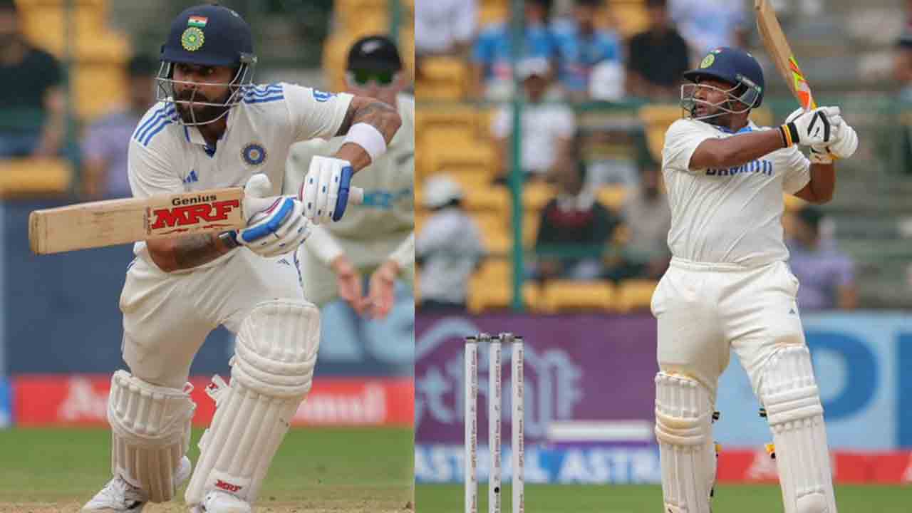 IND vs NZ 1st Test | సర్ఫరాజ్, కోహ్లీ అర్ధ శతకాల జోరు.. భారత్ స్కోర్..?