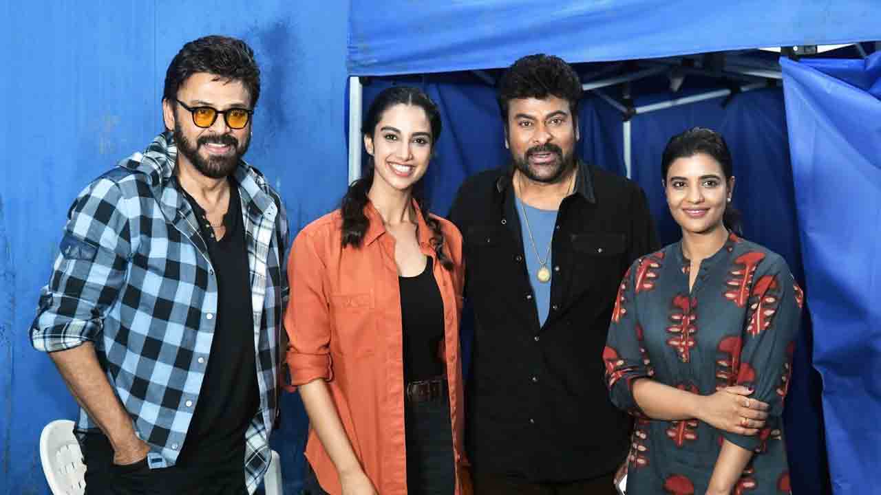 Chiranjeevi – Venkatesh | చిరు ‘విశ్వంభ‌ర’ మూవీ సెట్స్‌లో వెంకీ మామ సంద‌డి.. ఫొటోలు