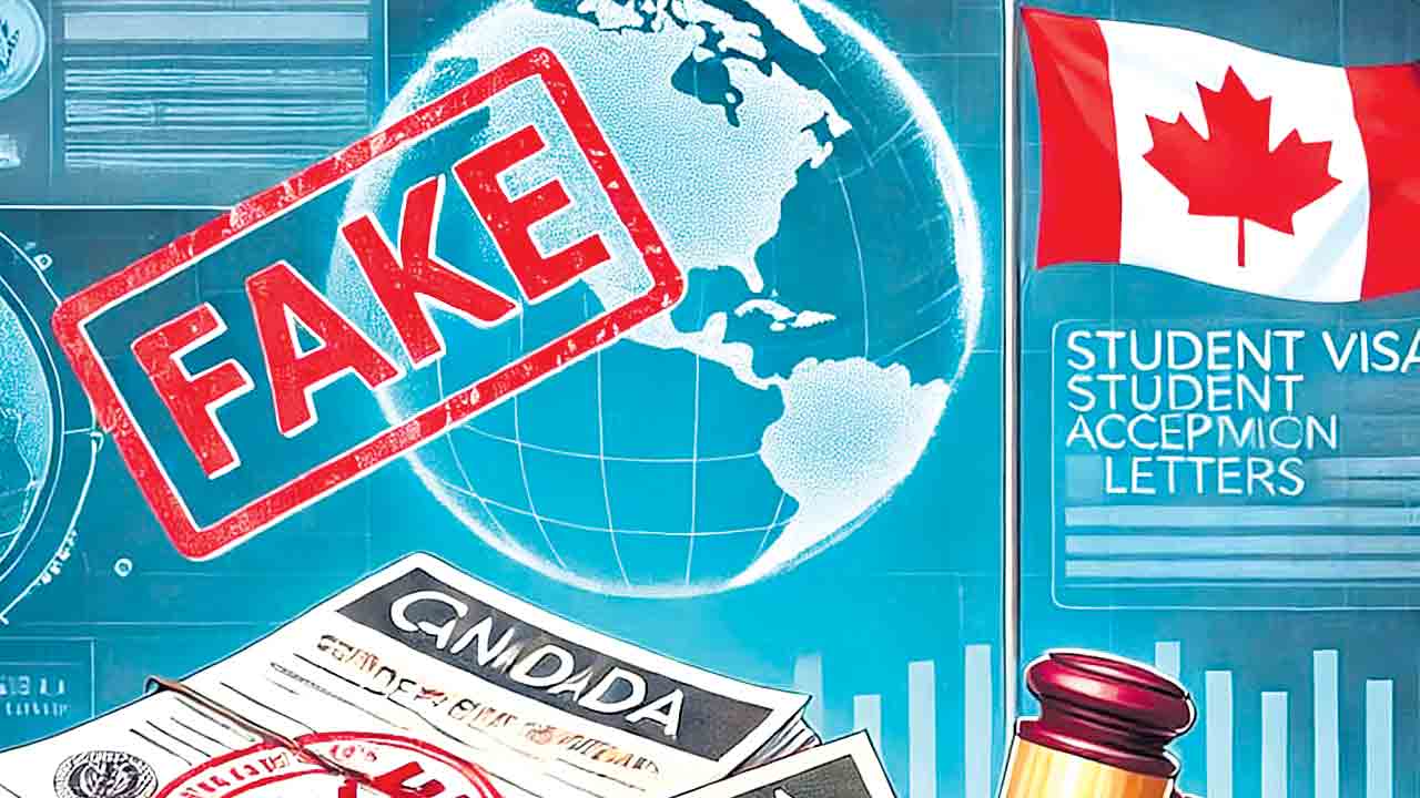 తప్పుడు ధ్రువ పత్రాలతో కెనడాలో అడ్మిషన్లు