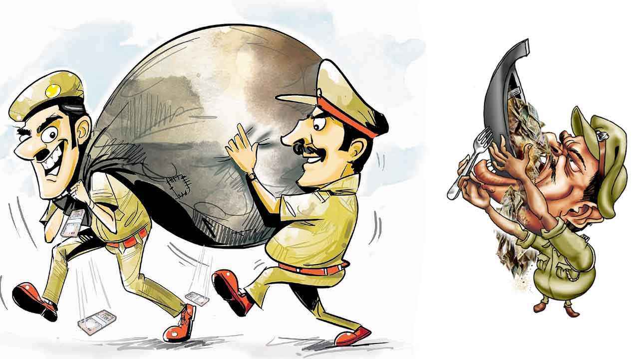 ఖాకీల పై అవినీతి మరక