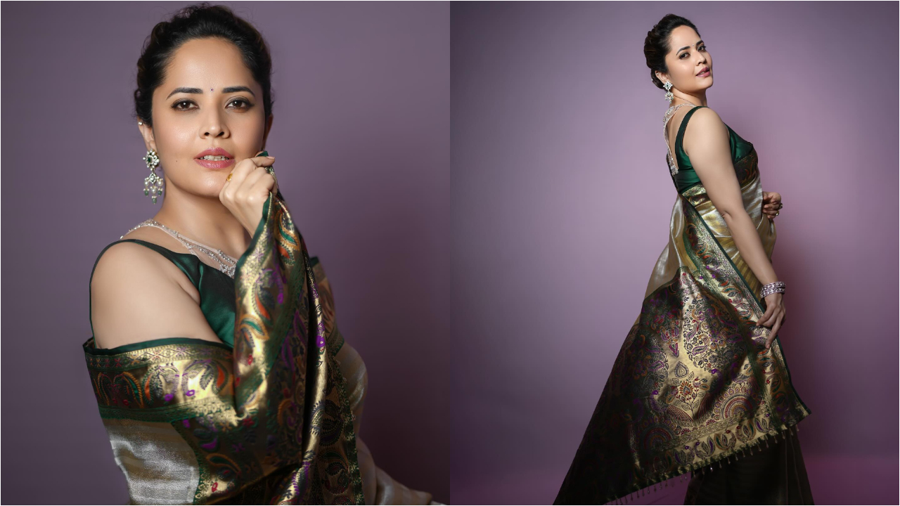 Anasuya Bharadwaj | చీరలో అనసూయ భరధ్వాజ్ వయ్యారాల ఒలకబోత