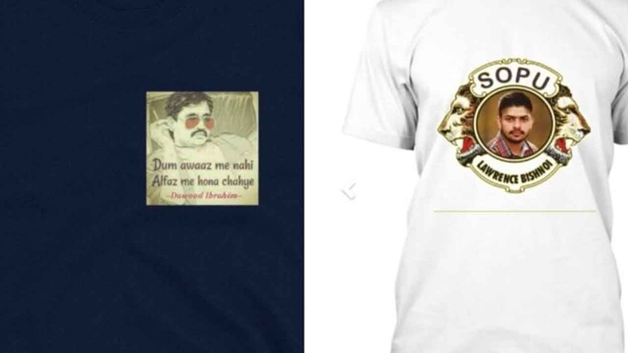 ఆన్‌లైన్‌లో నేరగాళ్ల టీ షర్టుల అమ్మకం