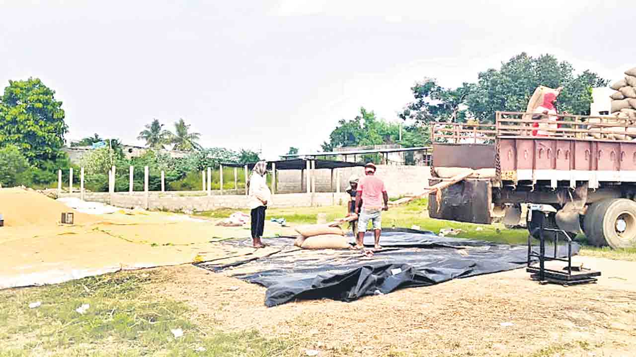 రుద్రూర్‌లో ధాన్యం కాంటాలు ప్రారంభం