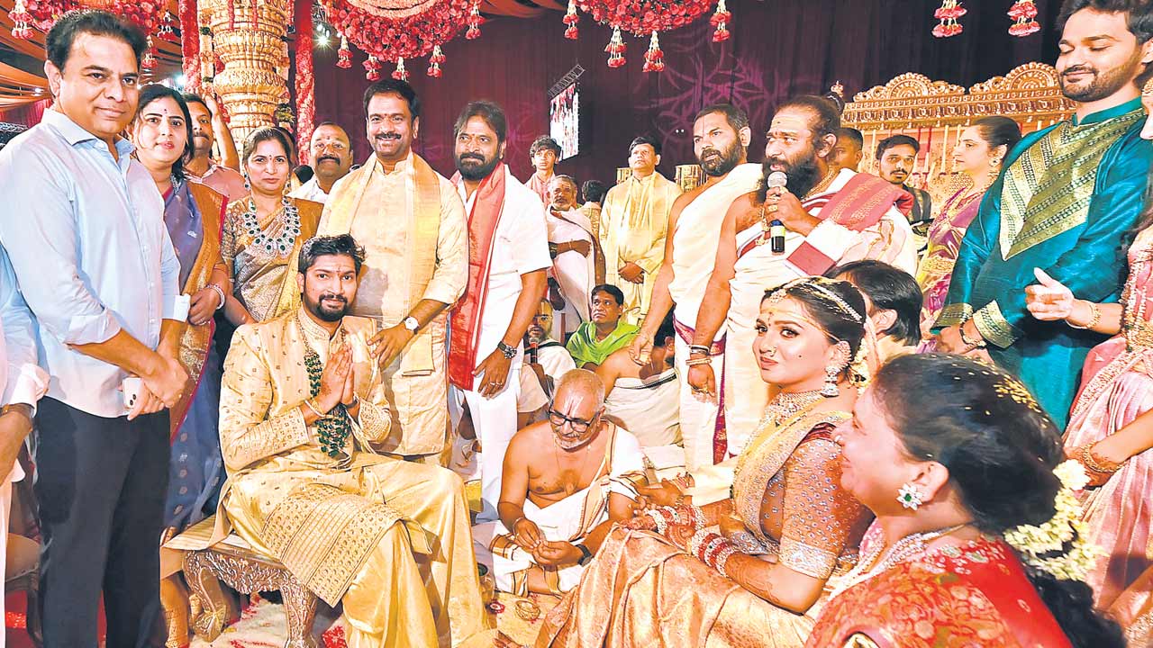 మర్రి జనార్దన్రెడ్డి కుమారుడి వివాహ వేడుకలో కేటీఆర్