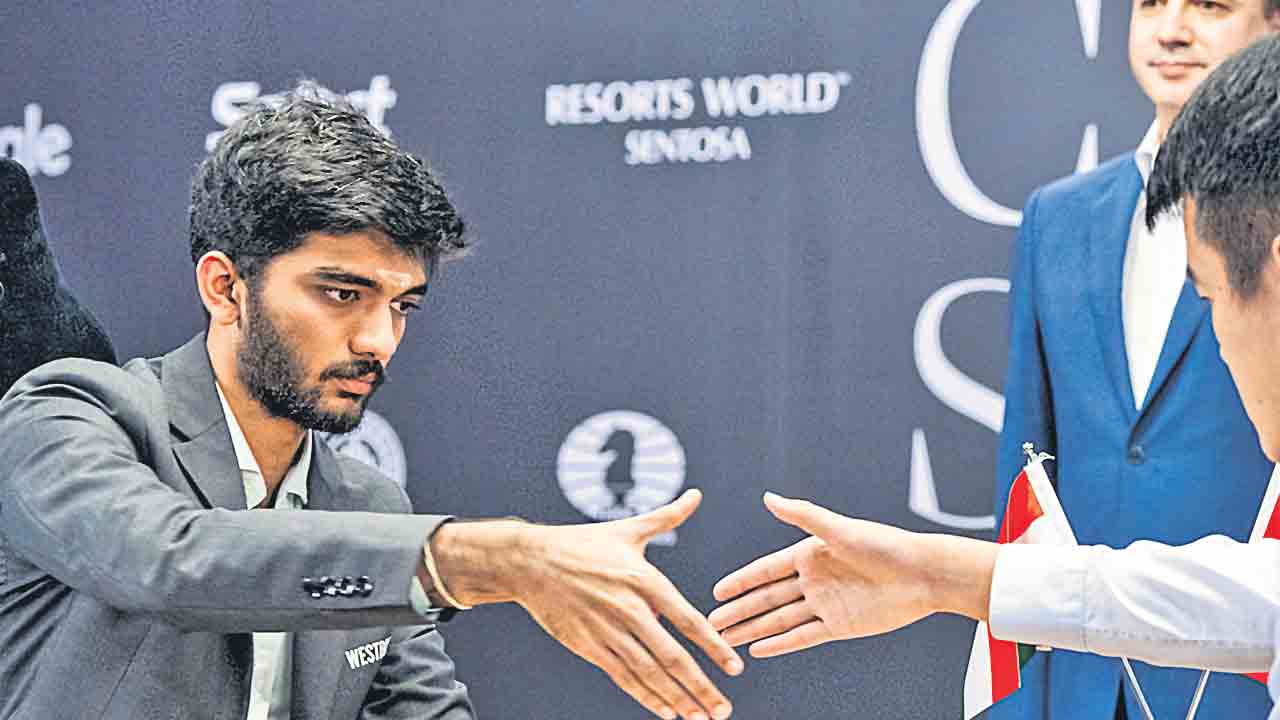 గుకేశ్‌, లిరెన్‌ గేమ్‌ డ్రా