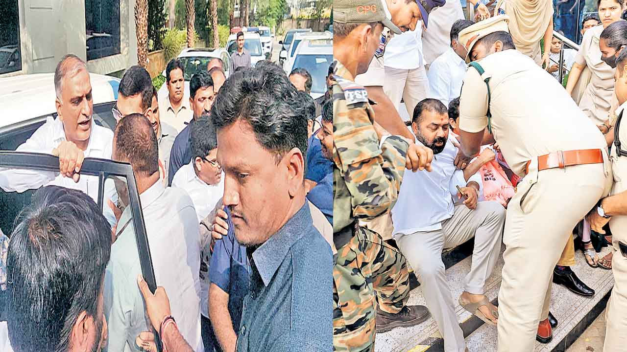 Harish Rao | రెక్కలు పట్టుకొని కారులోకి నెట్టి.. హరీశ్‌రావు పట్ల పోలీసులు అమర్యాద