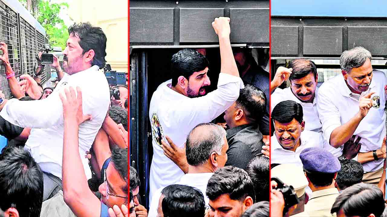 రేవంత్‌-అదానీ దోస్తానా.. బీఆర్‌ఎస్‌ నిరసన