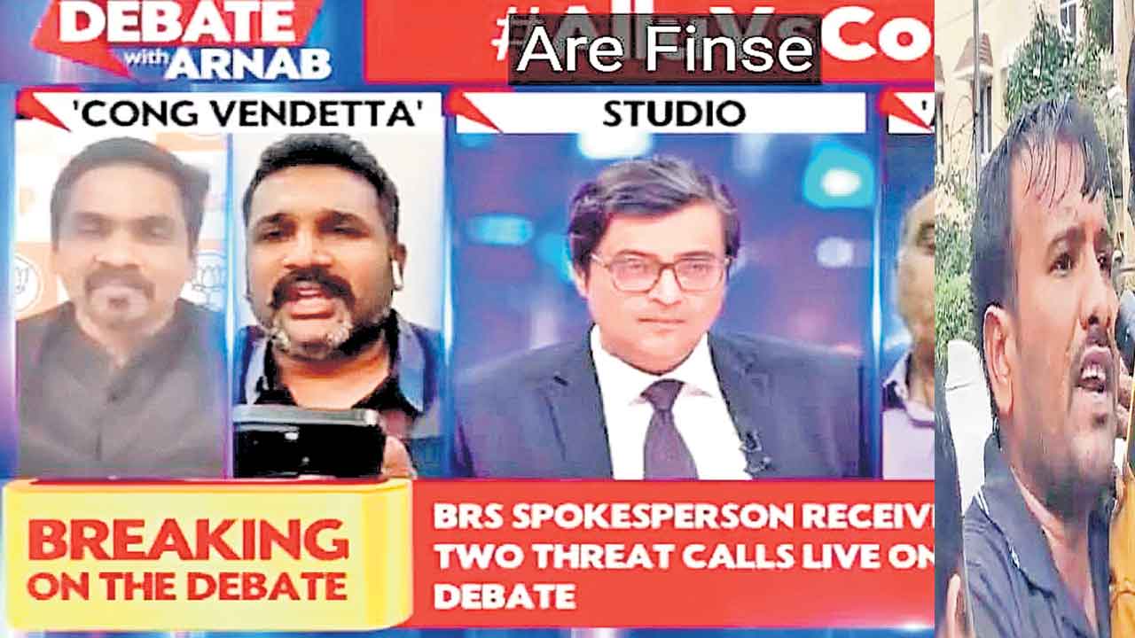 టీవీ లైవ్‌లో కాంగ్రెస్‌ నేత దాదాగిరి