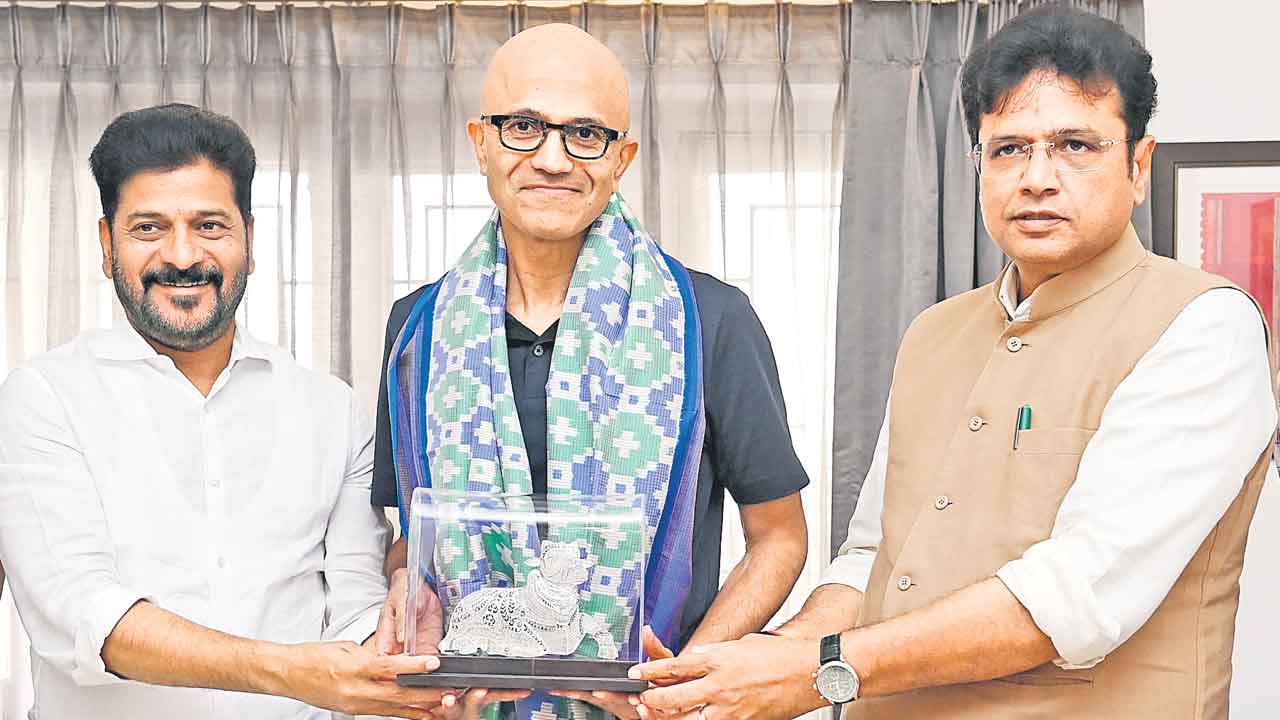 Satya Nadella | తెలంగాణకు సహకారాన్ని కొనసాగిస్తాం.. మైక్రోసాఫ్ట్‌ సీఈవో సత్య నాదెళ్ల హామీ