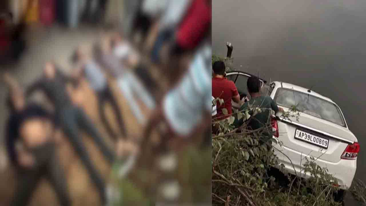 Pochampally | చెరువులోకి దూసుకెళ్లిన కారు.. ఐదుగురు యువకులు జలసమాధి