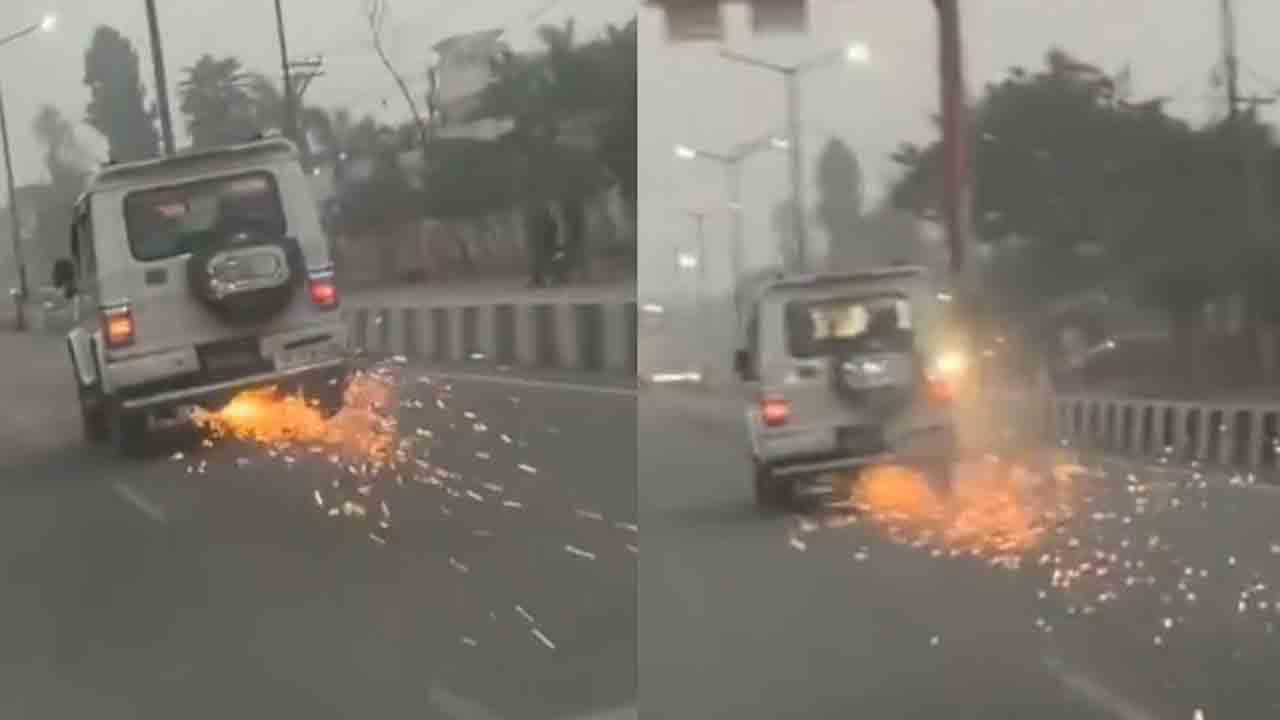 Watch: బైకర్‌ను ఢీకొట్టి ఈడ్చుకెళ్లిన బీజేపీ స్టిక్కరున్న వాహనం.. తర్వాత ఏం జరిగిందంటే?