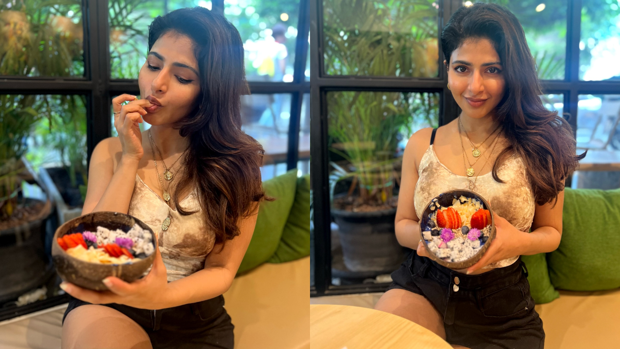 Iswarya Menon | ఫ్రూట్ స‌లాడ్ తింటూ వ‌య్యారాలు పోతున్న ఐశ్వర్య మీనన్