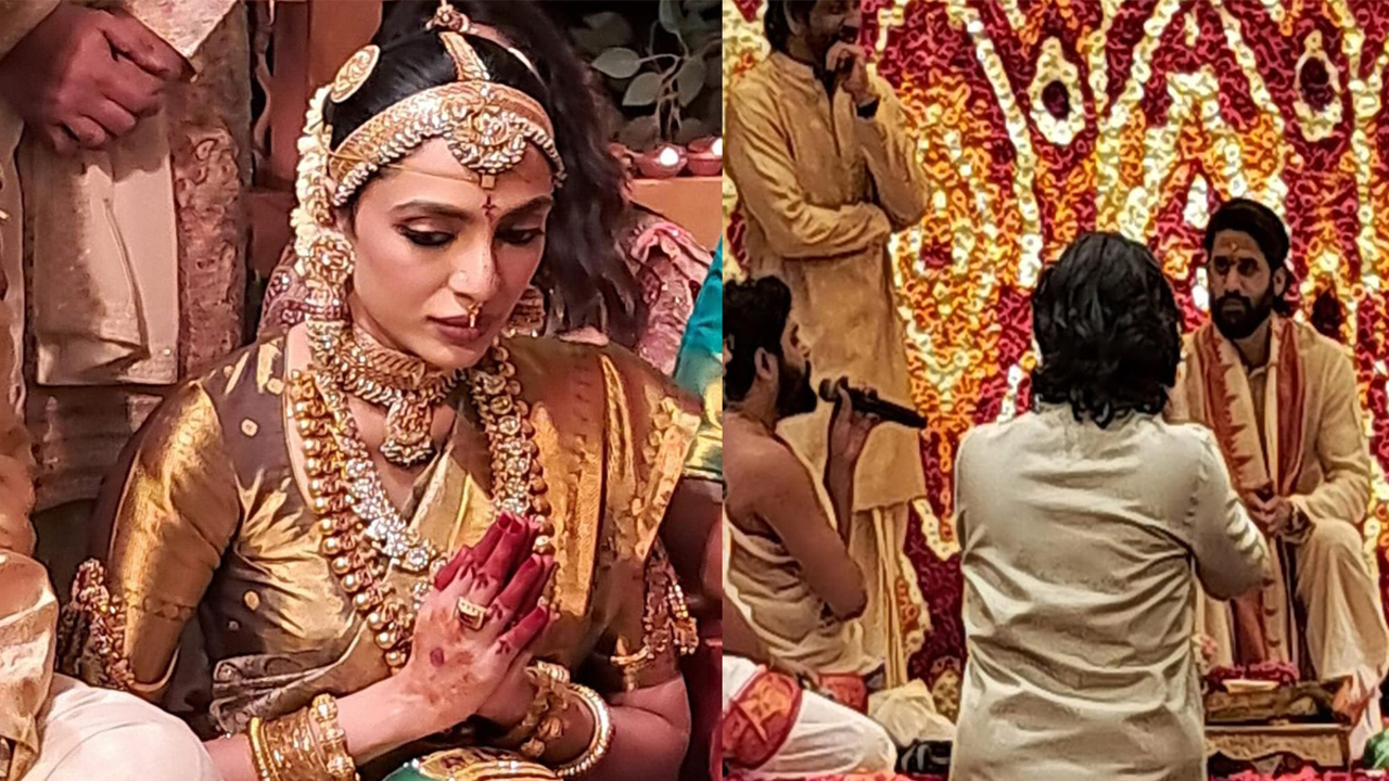 Naga Chaitanya-Sobhita Dhulipala | పెళ్లితో ఒకటైన నాగ చైతన్య, శోభితా ధూళిపాళ.. తరలివచ్చిన ప్రముఖులు