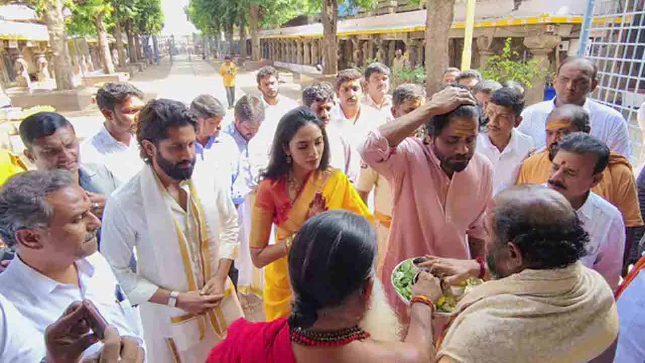 Naga Chaitanya – Shobitha | శ్రీశైలం మల్లన్న సేవలో నాగచైతన్య – శోభిత