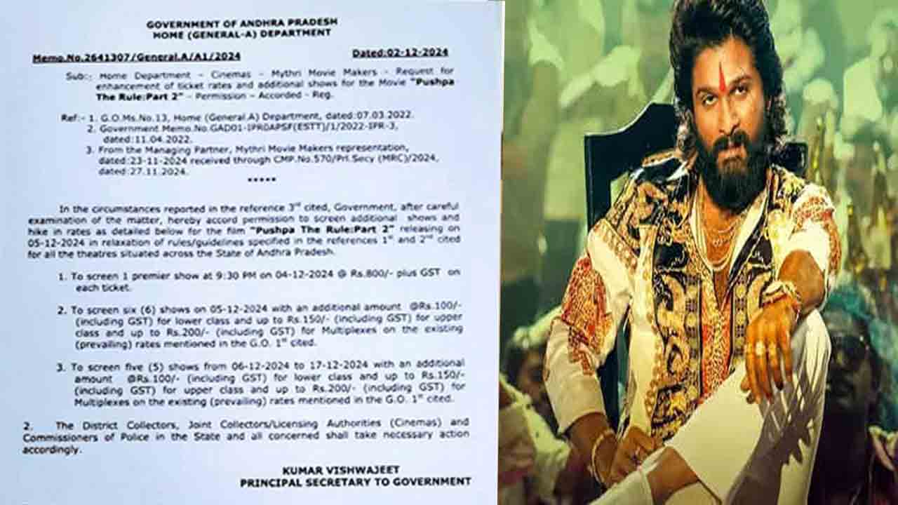 Pushpa-2 | ఏపీలో పుష్ప-2 బెనిఫిట్‌ షోకు అనుమతి.. పెంచిన ధరలు ఈనెల 17 వరకు