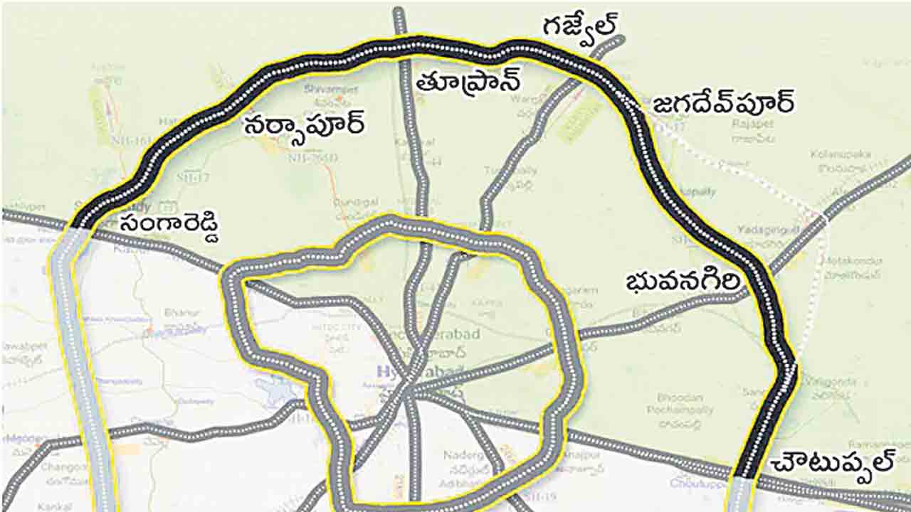 RRR | ట్రిపుల్‌ ఆర్‌ ఉత్తర భాగానికి టెండర్లు.. భూసేకరణను వ్యతిరేకిస్తున్న అన్నదాతలు