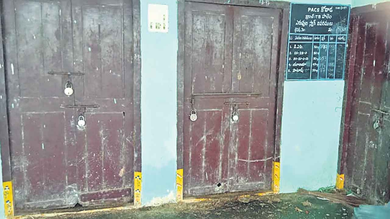 Suryapet | ధాన్యం డబ్బులు ఇవ్వలేదని పీఏసీఎస్‌కు తాళం వేసిన రైతన్నలు