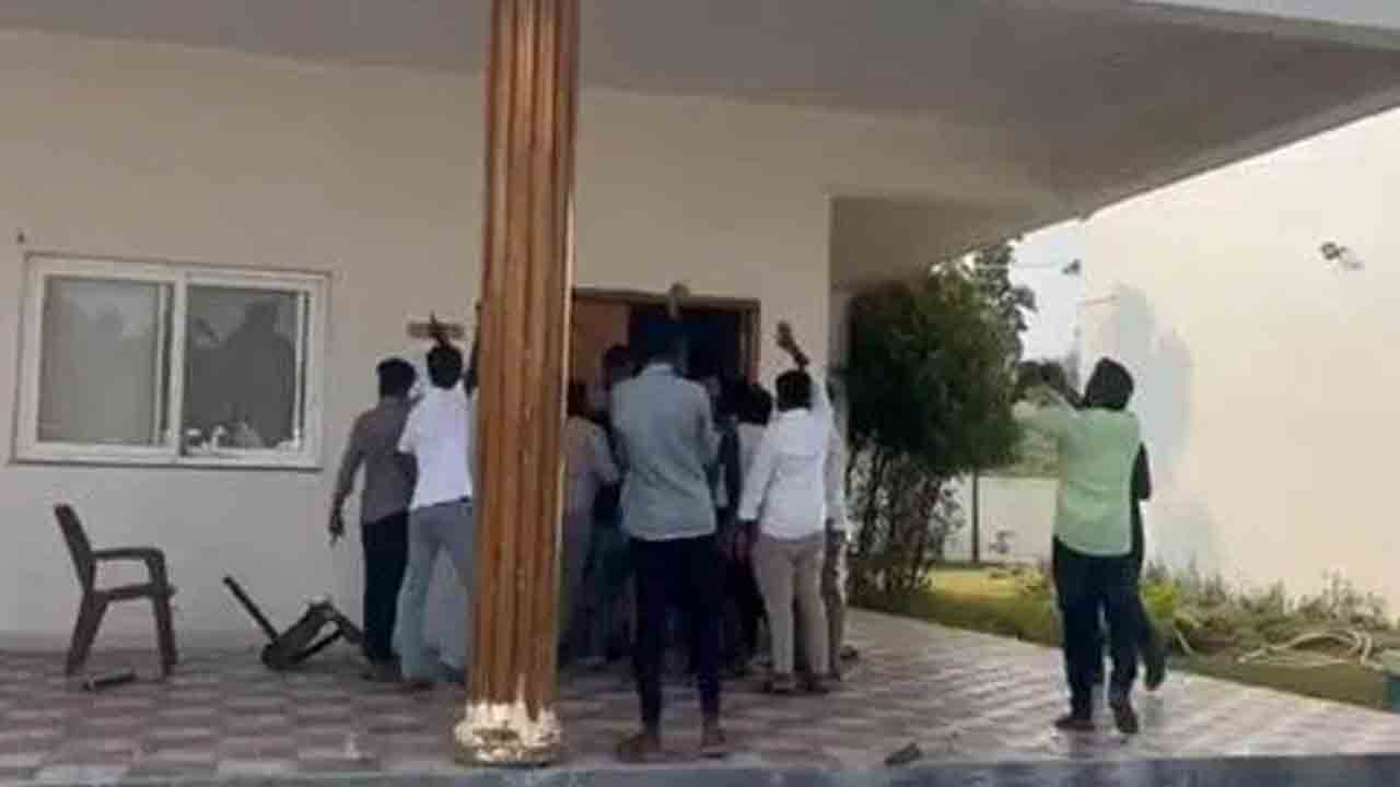 బీఆర్‌ఎస్‌ కార్యాలయంపై కాంగ్రెస్‌ గూండాల దాడికి ఖండన