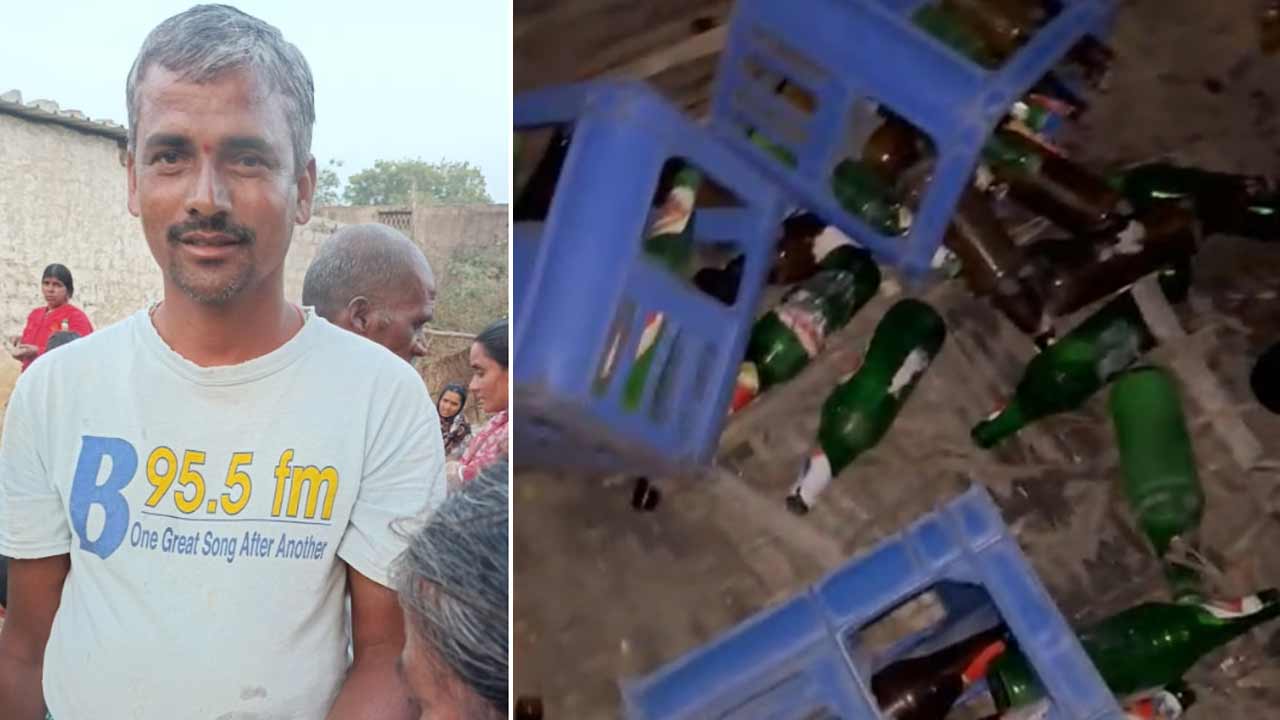 కల్లుసీసాలో పాముపిల్ల కలకలం