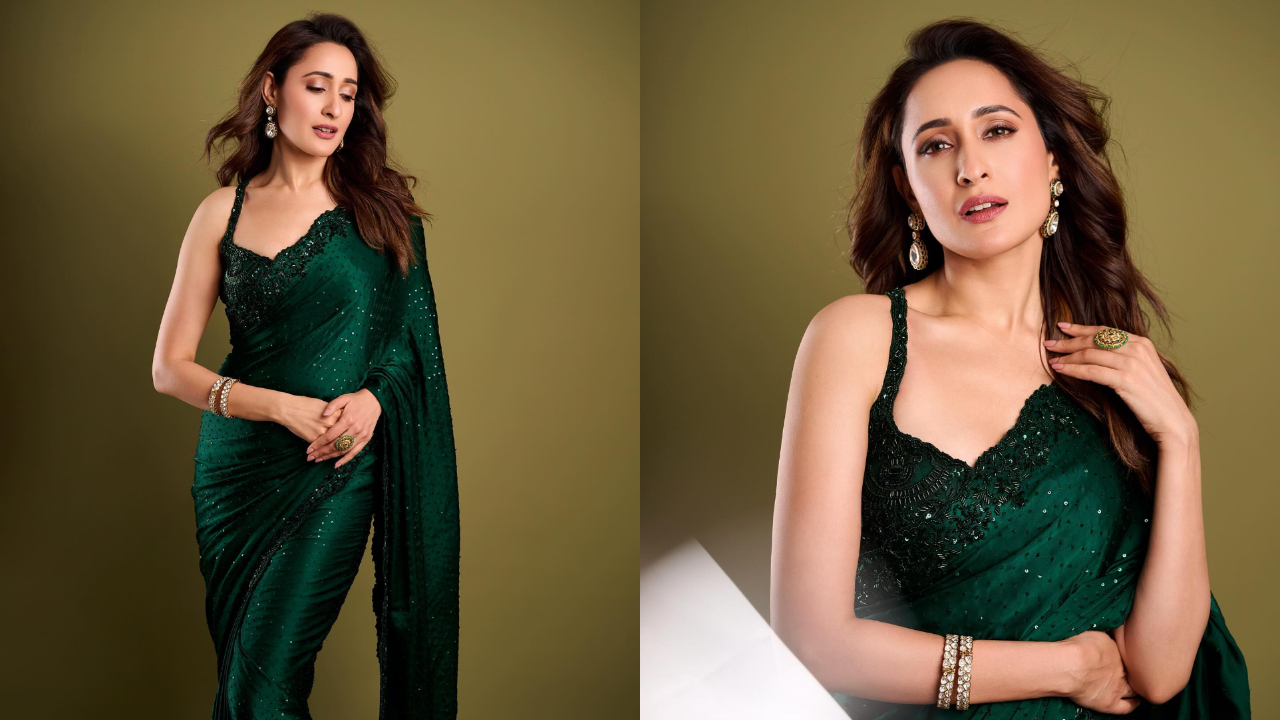 Pragya Jaiswal | గ్రీన్ శారీతో వ‌ల‌పుగాలం వేస్తున్న ప్ర‌గ్యాజైస్వాల్