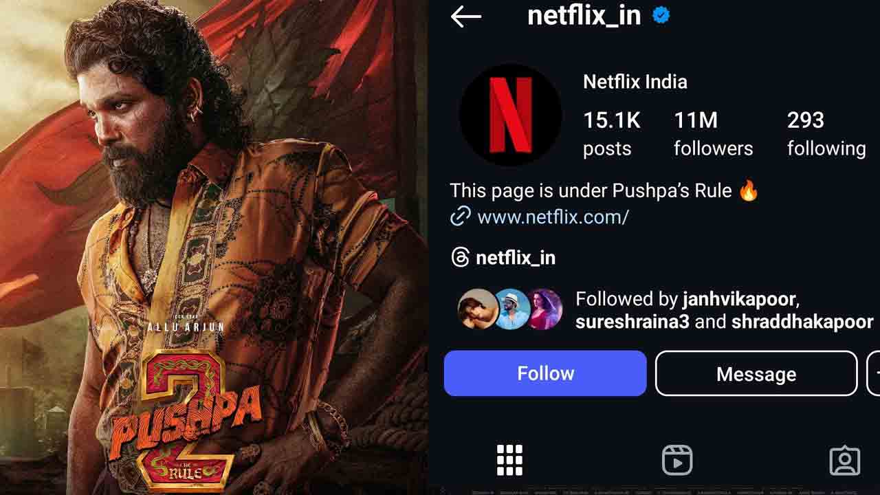 Pushpa 2 The Rule | ఈ పేజీ పుష్ప రూల్‌లో ఉంది.. నెట్‌ఫ్లిక్స్‌ ఇండియాను వదలని పుష్ప 2 ది రూల్