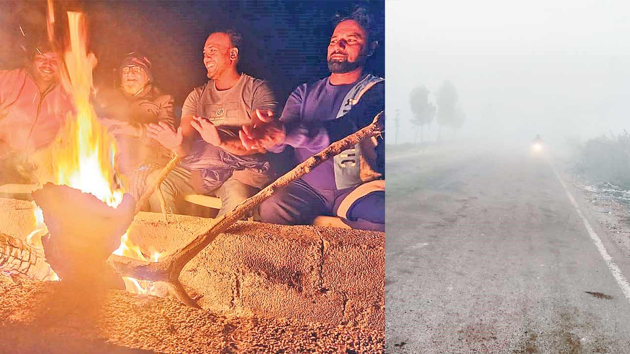 చలికి గజగజ..