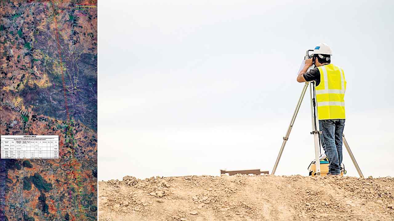 Green field Route | శాటిలైట్‌ ఇమేజ్‌ ద్వారా గ్రీన్‌ఫీల్డ్‌ రూటు.. డ్రోన్‌ కెమెరాలను ఉపయోగించి హద్దుల ఏర్పాట్లు