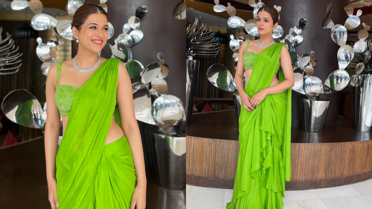 Shraddha Das | గ్రీన్‌శారీలో త‌న అందాల‌తో అద‌ర‌గొడుతున్న‌ శ్రద్ధా దాస్