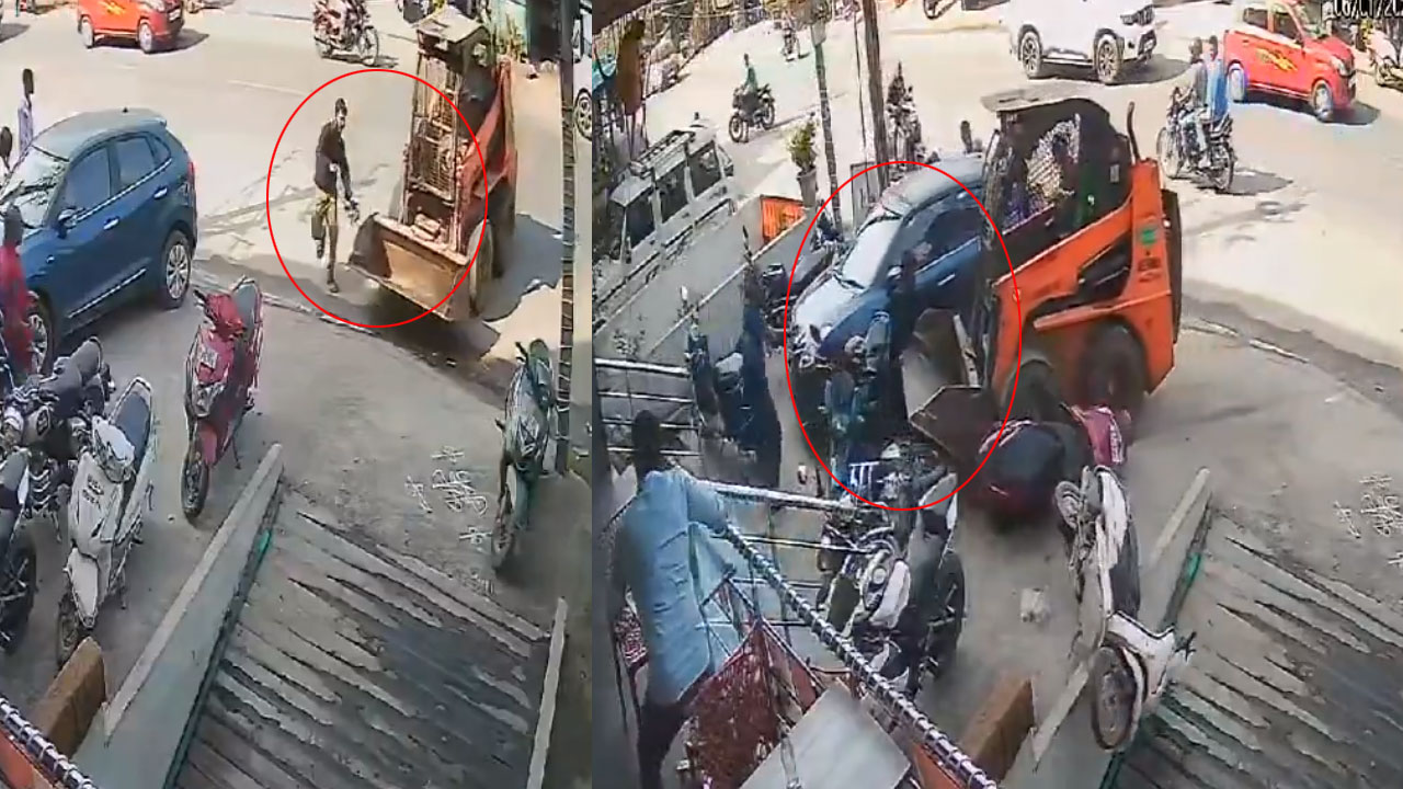 Hyderabad | న‌డి రోడ్డుపై జీహెచ్ఎంసీ రోడ్ క్లీనింగ్ వాహ‌నం బీభ‌త్సం.. వీడియో