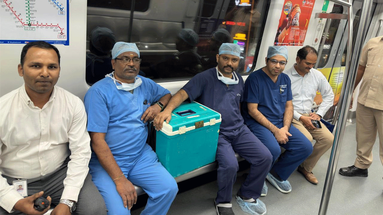 Hyderabad Metro: హైద‌రాబాద్ మెట్రోలో డోనార్ గుండె త‌ర‌లింపు.. 13 నిమిషాల్లో 13 కిలోమీట‌ర్ల ప్ర‌యాణం