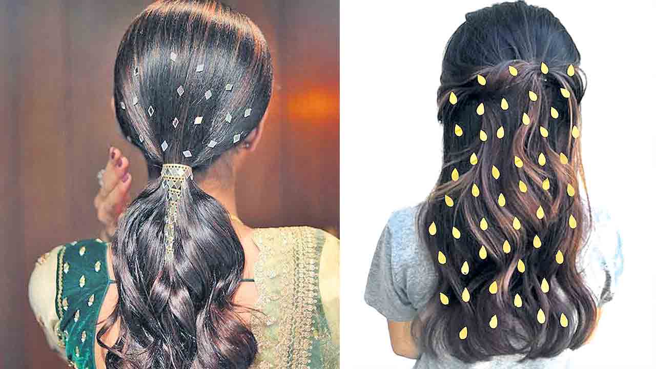 జుట్టుకి అద్దం అతికించేద్దాం!