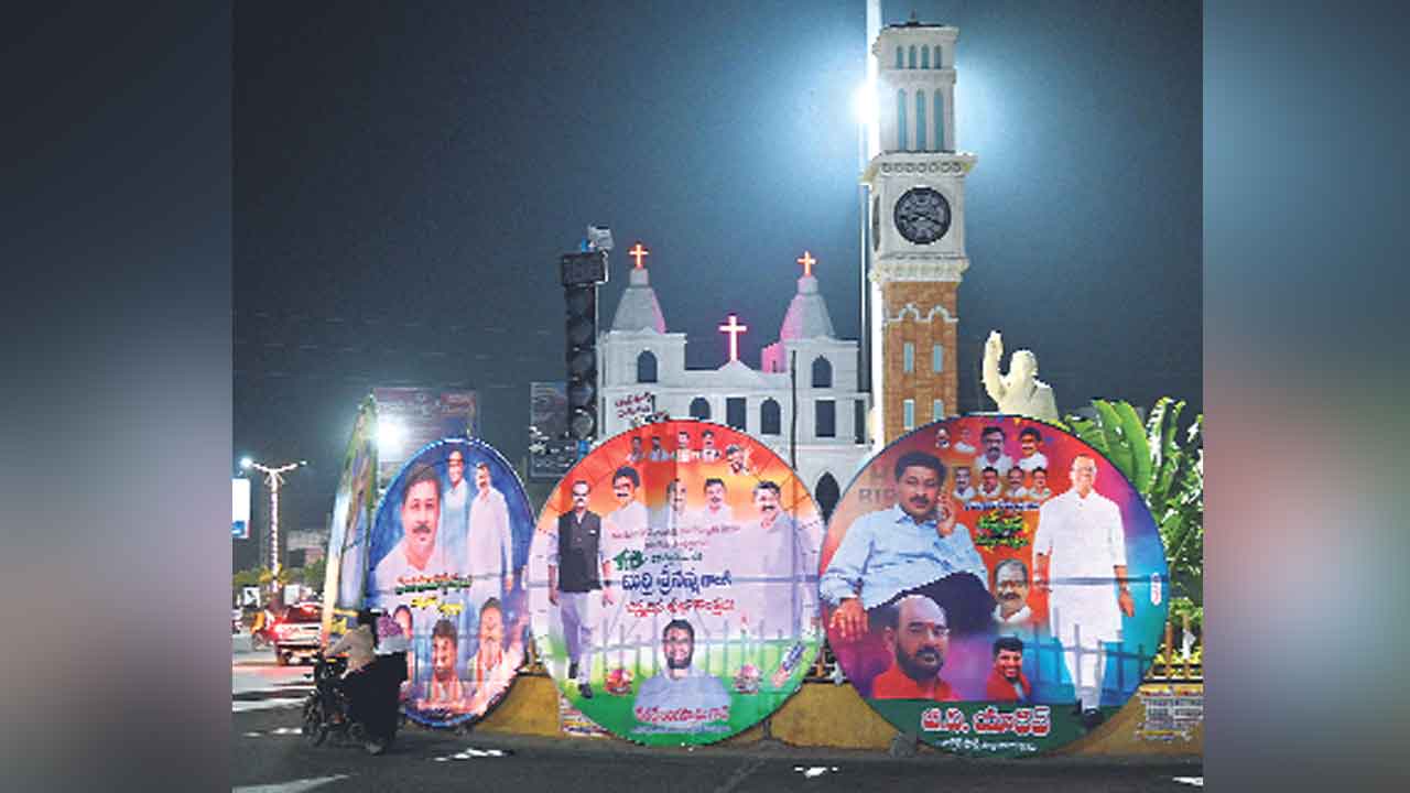 Election Code | ఎన్నికల కోడ్‌ వర్తించదా?.. నల్లగొండ జిల్లా కేంద్రంలో యథేచ్ఛగా ఉల్లంఘన