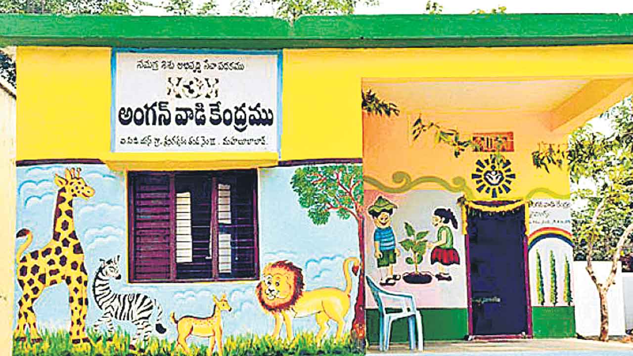 Anganwadi Vacancies  | ఆయాల పనీ టీచర్లకే.. అంగన్‌వాడీల్లో 10వేలకు పైగా  ఖాళీలు.. పట్టించుకోని కాంగ్రెస్‌ సర్కారు