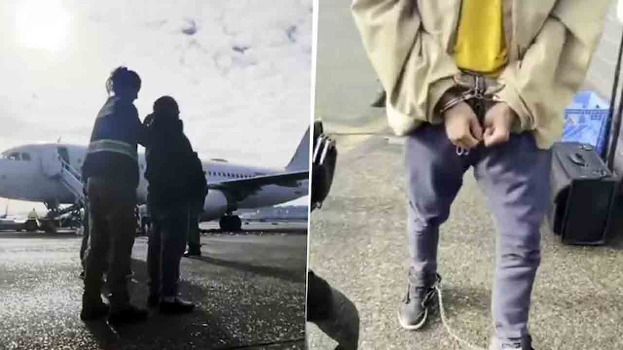 Deportation | చేతులకు సంకెళ్లు, కాళ్లకు గొలుసులు.. డిపోర్టీలపై మారని అమెరికా తీరు.. వీడియో షేర్‌ చేసిన వైట్‌హౌస్‌