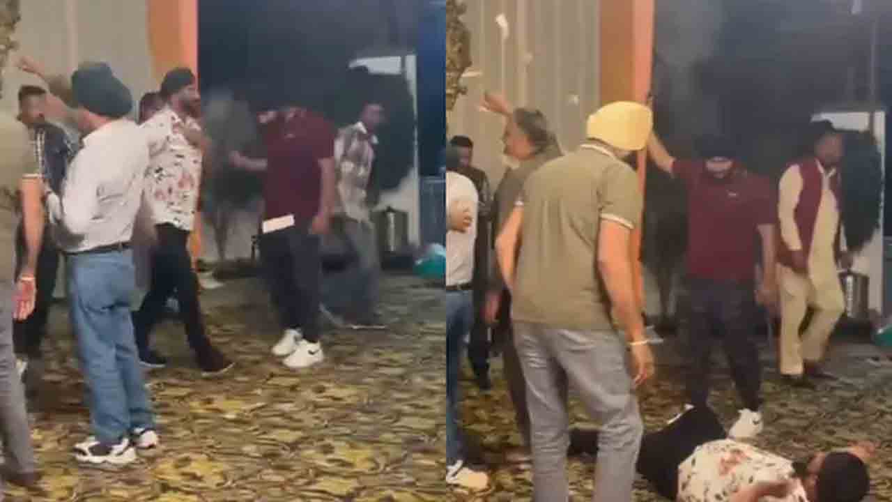 Gun Shot | పెళ్లి వేడుకలో గాల్లోకి కాల్పులు.. బుల్లెట్‌ తగిలి సర్పంచ్‌ భర్త మృతి.. Video