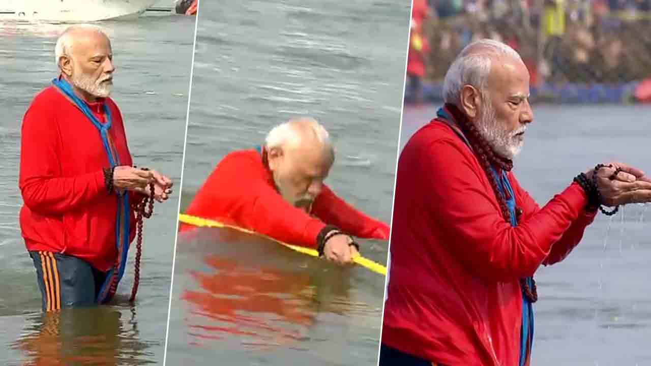 PM Modi | మహాకుంభమేళా.. త్రివేణీ సంగమంలో ప్రధాని మోదీ పుణ్యస్నానాలు