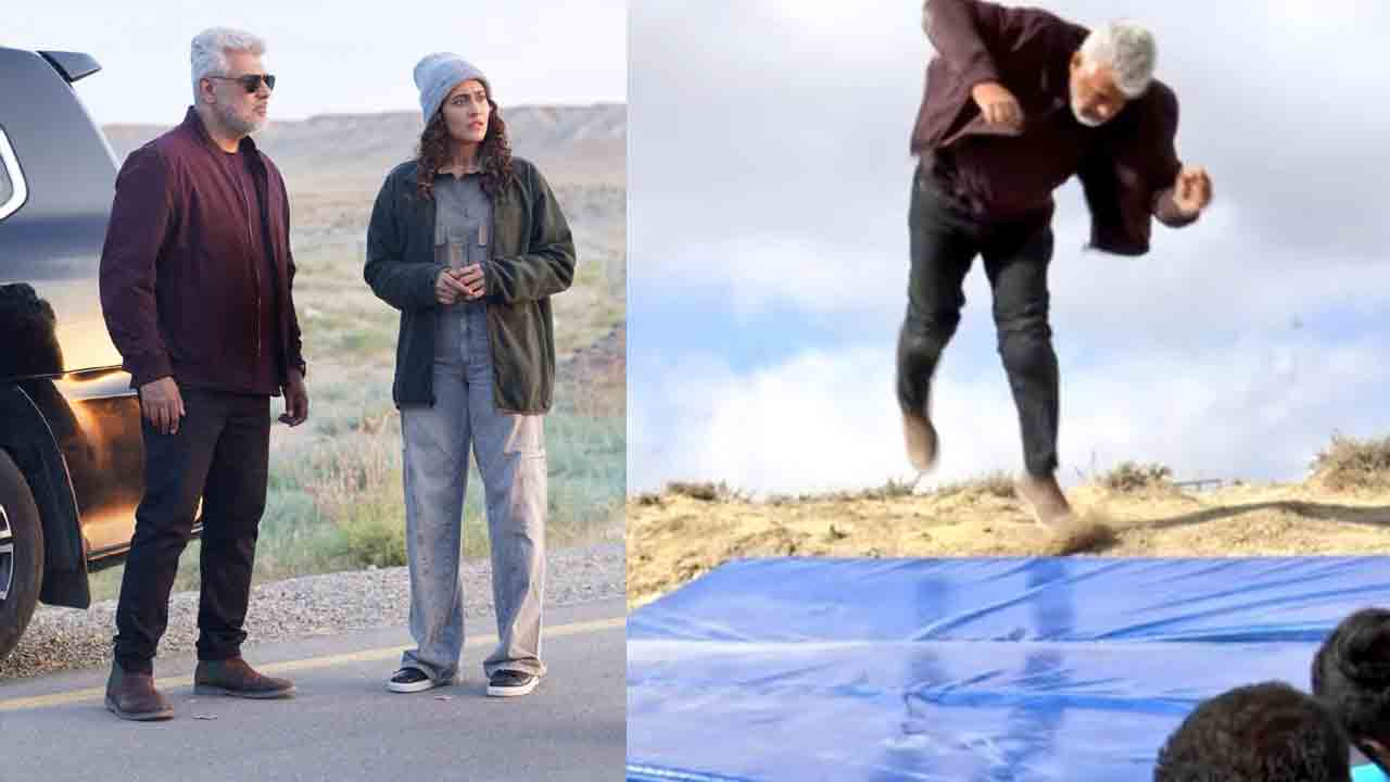 Pattudala | యాక్షన్‌ మూడ్‌లో అజిత్‌కుమార్‌, రెజీనా.. హైప్‌ పెంచేస్తున్న పట్టుదల టీం